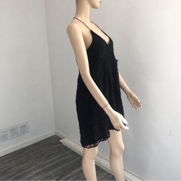 ZARA WOMAN black lace mini dress size:M - Picture 2 of 15